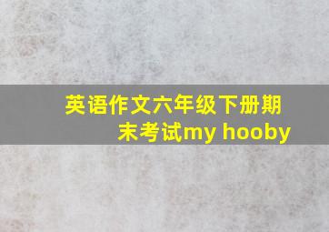 英语作文六年级下册期末考试my hooby